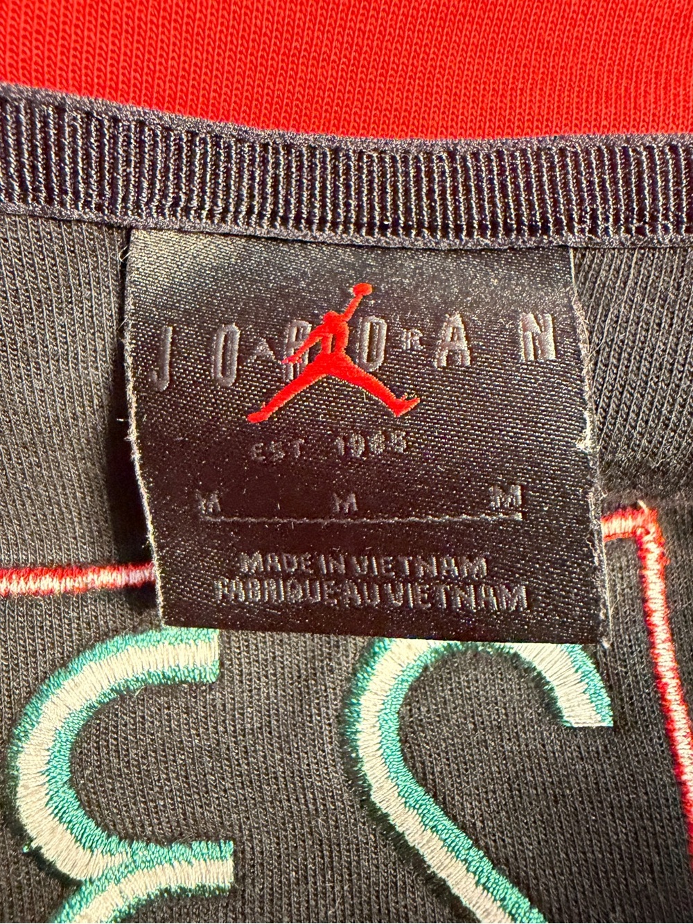 Nike Jordan x Nina Chanel Abney Women’s Black & Red Flight Pullover Funnel Neck - Picture 5 of 9